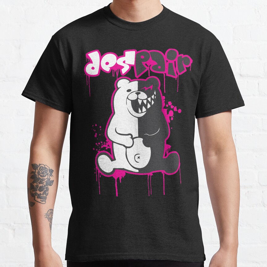 Danganronpa Monokuma Despair Pink T shirt - Evangelion Store