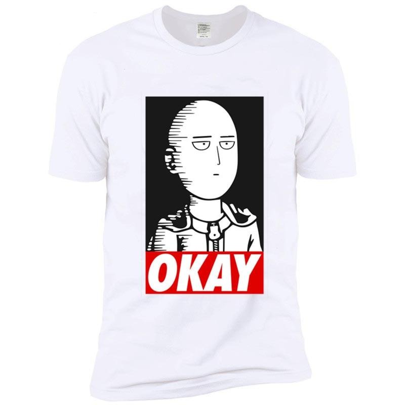 One Punch Man Saitama Okay T Shirt - Evangelion Store