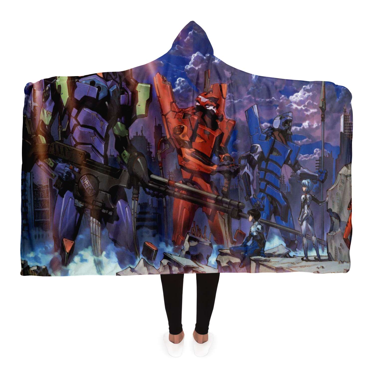 Evangelion Hooded Blanket New E101 Evangelion Merchandise