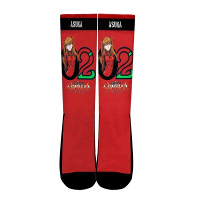 neon genesis evangelion asuka socks anime custom socks pt10 gearanime 2 - Evangelion Store