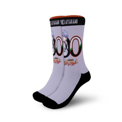 neon genesis evangelion rei ayanami socks anime custom socks pt10 gearanime - Evangelion Store