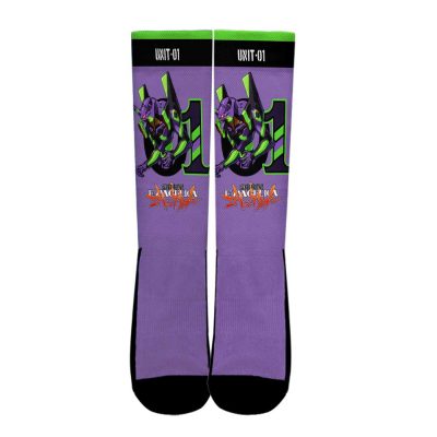 neon genesis evangelion unit 01 socks anime custom socks pt10 gearanime 2 - Evangelion Store