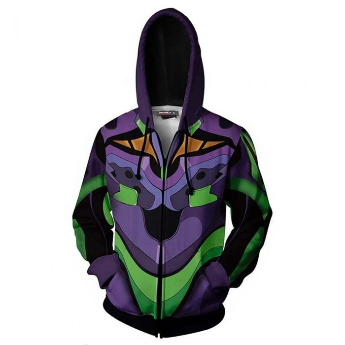 Evangelion Eva Cosplay Hoodie Zipper Jacket - Evangelion Store