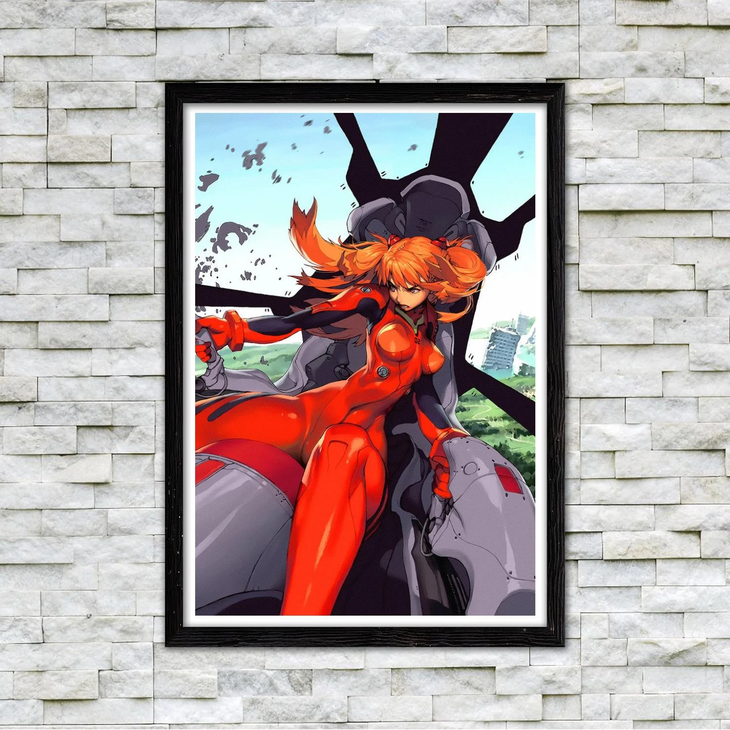 Classic Neons Genesis Asuka Mari Evangelions Poster Canvas Painting Posters and Prints Wall Art Picture Home 27 - Evangelion Store