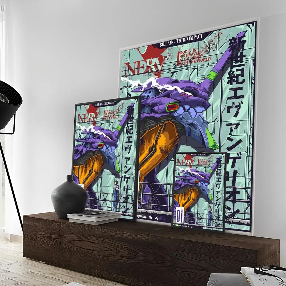 N Neon G Genesis E Evangelion Poster Anime Posters Sticky HD Quality Wall Art Retro Posters - Evangelion Store