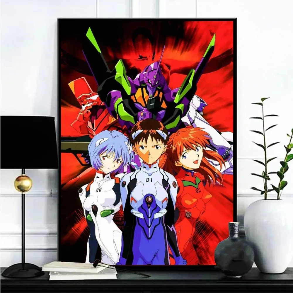 NEON GENESIS Anime E EVANGELION Poster Gallery Prints Self Adhesive Home Decor Decoration Wall Decals Living 1 - Evangelion Store
