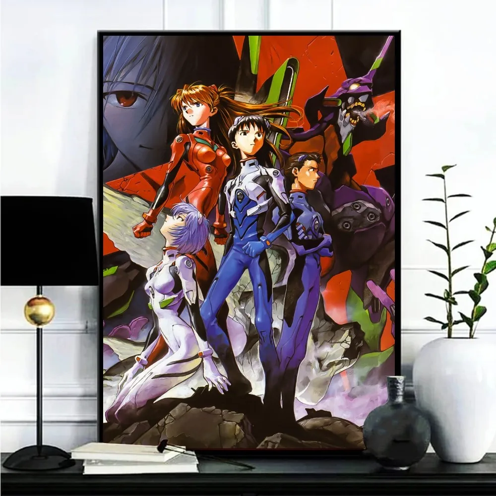 NEON GENESIS Anime E EVANGELION Poster Gallery Prints Self Adhesive Home Decor Decoration Wall Decals Living 5 - Evangelion Store