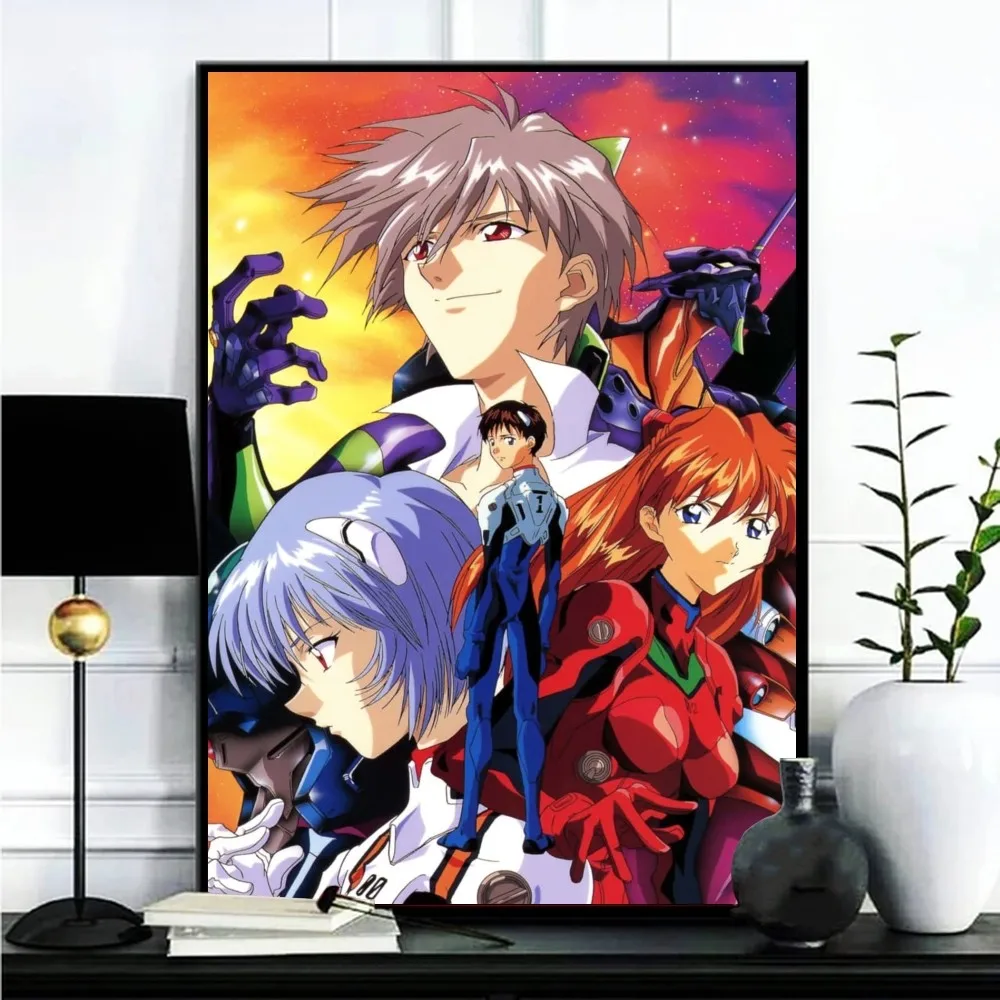 NEON GENESIS Anime E EVANGELION Poster Gallery Prints Self Adhesive Home Decor Decoration Wall Decals Living 7 - Evangelion Store