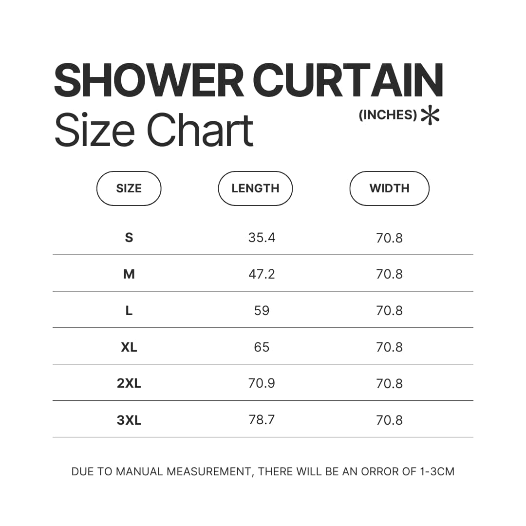 Shower Curtain Size Chart - Evangelion Store
