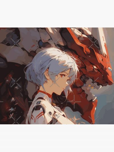 Rei Ayanami Enigmatic Elegance In Neon Genesis Evangelion Tapestry Official Cow Anime Merch