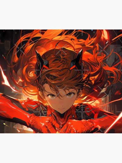 Asuka Langley Soryu Crimson Passion In Neon Genesis Evangelion Tapestry Official Cow Anime Merch