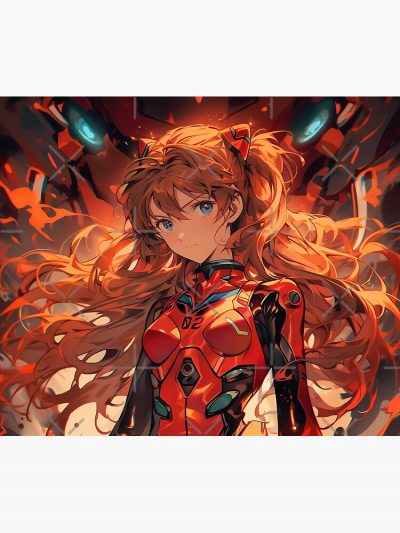 Asuka Langley Soryu Scarlet Storm Of Neon Genesis Evangelion Tapestry Official Cow Anime Merch