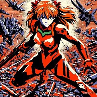 Asuka In Battle Tote Bag Official Cow Anime Merch
