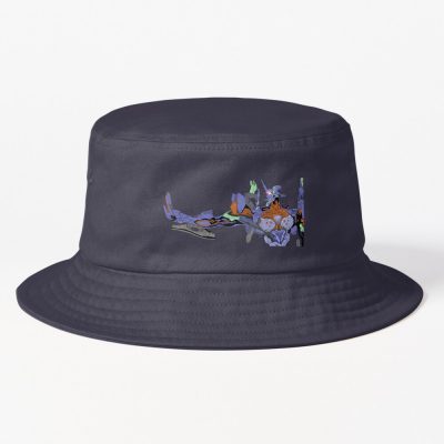 Neon Genesis Poster Bucket Hat Official Cow Anime Merch