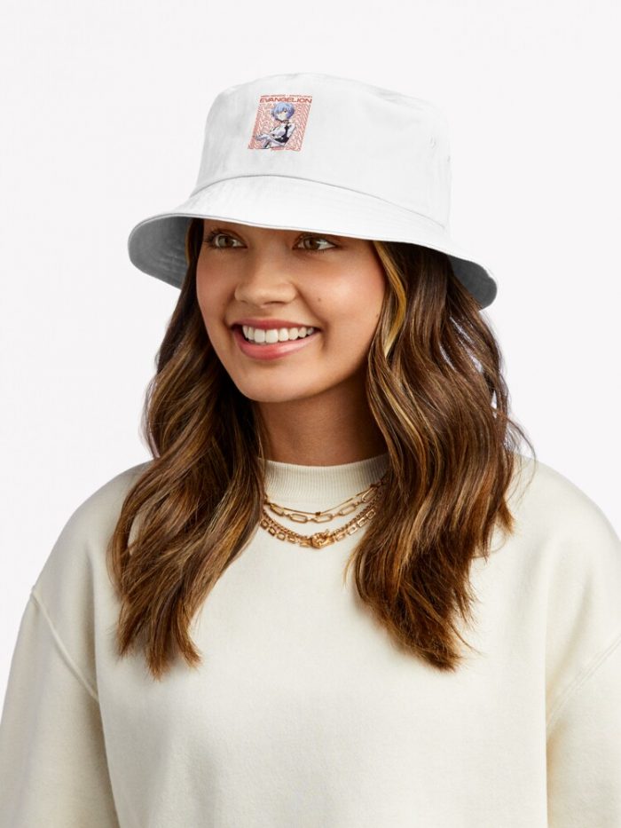 Rei Ayanami Evangelion Aesthetic Bucket Hat Official Cow Anime Merch