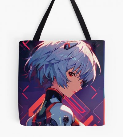 Rei Ayanami The Enigmatic Beauty Of Neon Genesis Evangelion Anime Girl Tote Bag Official Cow Anime Merch