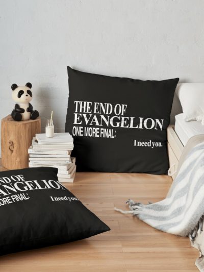 Neon Genesis Evangelion - I Need You. Throw Pillow Official Cow Anime Merch