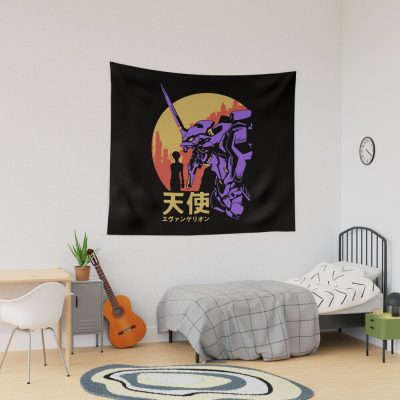 Neon Genesis Evangelion Retro Vintage Tapestry Official Cow Anime Merch
